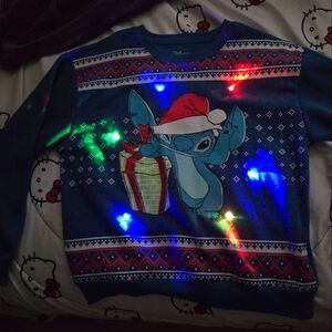 Disney stich lighting up sweater